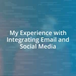 My Experience with Integrating Email and Social Media