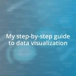 My step-by-step guide to data visualization