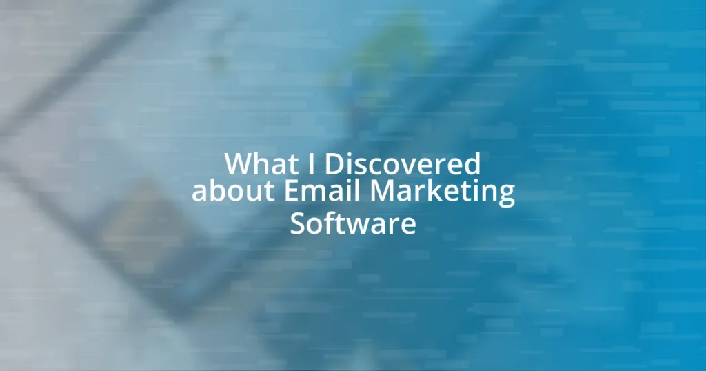 What I Discovered about Email Marketing Software