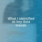 What I identified as key data trends